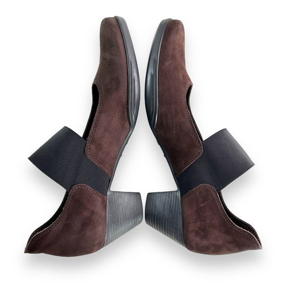 Arche Comfort Pump Heels Womens Sz France 40 US 9 Nubuck Suede Brown Mary Jane - Picture 8 of 11